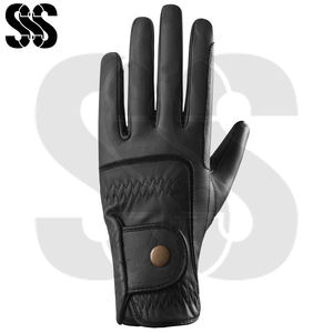 Gants d'équitation d'hiver tendance de haute qualité, légers et faciles à porter, en cuir synthétique, protection complète des doigts, sécurité - Product Image 6