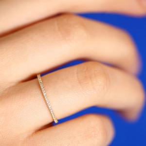 Bijoux personnalisés 10k 14k 18k véritable or jaune taille ronde diamant naturel bague de fiançailles bijoux de mariage de qualité supérieure pour femmes - Product Image 6