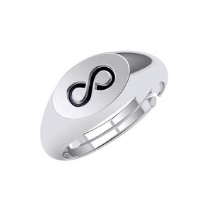 Anillos de Plata de Ley 925 de Primera Calidad para Hombre, Anillos Geométricos con Piedras Preciosas y Baño de Rodio Romántico, Tecnología de Incrustación - Product Image 1