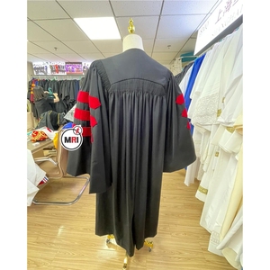 100% de poliéster acabado mate al por mayor de alta calidad personalizado Universidad académica PhD doctoral Regalia y vestido de Graduación - Product Image 3