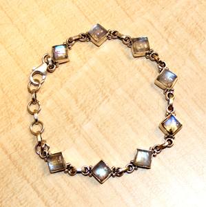 Unisex 925 Silver Wedding Party Anniversary Gift <b>Bracelet</b> Bohemia Style Labradorite Religious Inspired Buddhism <b>Fashion</b> Bangle - Product Image 5