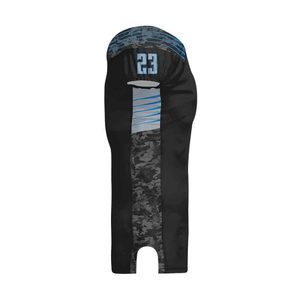 Camiseta de Fútbol Americano para Hombre, Negra y Azul, Número 23, Cuello en V, Manga Corta, Sublimada, Malla Transpirable, Estilo Ajustado - Product Image 4