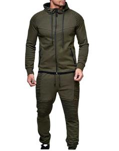 Combinaison d'athlétisme 350 g/m² avec logo personnalisé Survêtement uni pour hommes Pantalon de sport et de remise en forme Ensemble deux pièces Survêtement pour hommes pour l'hiver - Product Image 2