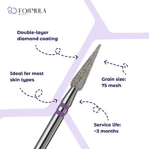 Broca de diamante al por mayor para uñas, modelo Profi 3.0mm Violet PRO - Product Image 2