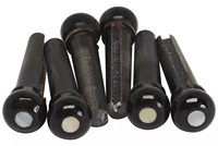 High Quality Ebony Ox Horn Bridge Pins Direct Export for Guitar Tremolo Buffalo Horn Parts Stringed Instruments Accessories