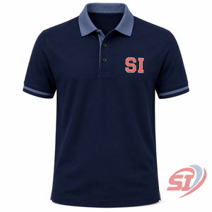 เสื้อโปโลผู้ชายแบบสั่งทำแบรนด์ส่วนตัว แขนสั้น คอเสื้อตัดสี ปักโลโก้ พิมพ์ลาย รับผลิตเสื้อผ้าขายส่ง OEM - Product Image 1