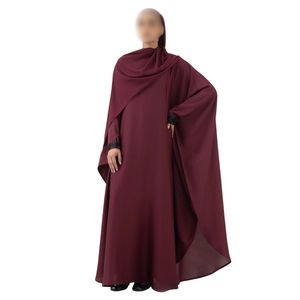 Abaya Gris con Detalle de Puño en Contraste, Vestido Islámico Modesto para Mujer, Elegante Kaftan Estilo Dubái, Túnica Larga - Product Image 5