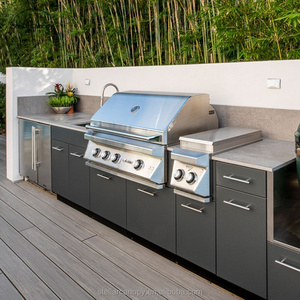 Hoge Kwaliteit Modern Design Outdoor Bbq Keukenset 304 Roestvrijstalen Buitenkeukenkast Met Gootsteen - Product Image 3