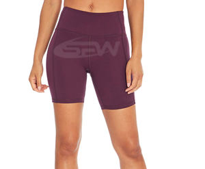 Meilleure qualité taille haute Jogger course polyester athlétique entraînement Yoga personnalisé motard Booty Gym Shorts femmes shorts - Product Image 1