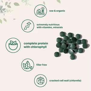 Integratore Alimentare <span class=keywords><strong>Compresse</strong></span> di Clorella Biologica Integratori Nutrizionali <span class=keywords><strong>Compresse</strong></span> di Spirulina e Clorella per Gestione del Peso e Immunità - Product Image 2