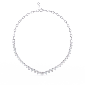 Lab Grown Diamond 18K Gold <b>Necklace</b> for Women Beautiful Jewelry Piece - Product Image 3