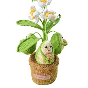 Hand-Knitted Avocado <b>Wool</b> Flowers Creative DIY Eco-friendly Charming Home Decor Textile & Fabric <b>Crafts</b> Gifts - Product Image 5