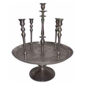Lanterne en métal noir moderne Porte-bougie en fer Support de bougie en pilier pour la décoration de la maison Centre de table de mariage et décoration de patio extérieur - Product Image 4