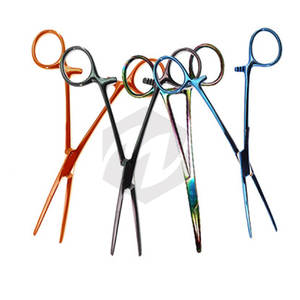 Pince à Carmalt manuelle en acier inoxydable de qualité supérieure 6 1/4 "pince hémostatique chirurgicale enduite de couleur droite MOL vétérinaire réutilisable - Product Image 3