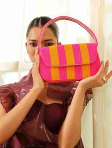 Bolso con cuentas multicolor con asa, bolso de mano, bolso de mano informal, artesanía india, hecho a mano, bolso Baguette, - Product Image 5