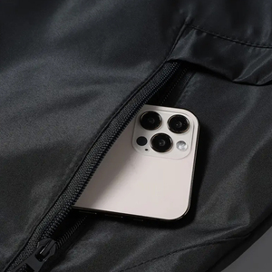 Blouson moto homme 2-en-1 personnalisé style urbain col montant imperméable coupe-vent séchage rapide doublure polaire chauffante - Product Image 4