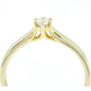 Surtidor de HK 2023 Avenda Joyería fina Oro amarillo de 18 quilates 0.15ct Anillo de compromiso solitario de corte brillante redondo para mujer - Product Image 5