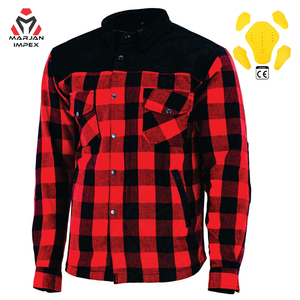 Chemise de course moto en flanelle polaire à manches longues % Polyester Coupe-vent Protection Sécurité Séchage rapide Tailles 3XL Saison automne - Product Image 1