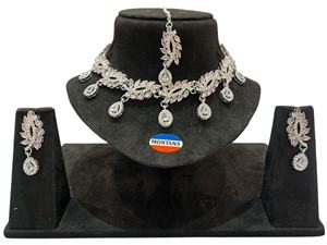 Conjunto de collar de Gargantilla clásica para mujer con estilo con pendientes de diamantes para fiestas aniversarios eventos tradicionales Idea de regalo - Product Image 6