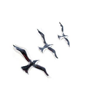 Unique petite PAIRE OISEAUX Aluminium Métal Sculpture Décor À La Maison Art Abstrait Statue pour Salons De Luxe nouveau Bureau Table Accents - Product Image 2