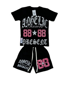 T-shirt d'été deux pièces pour homme, imprimé DTG, 100 % coton, tissu éponge, logo personnalisé imprimé par transfert thermique sur le devant, respirant, style décontracté - Product Image 1