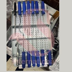 ชุดเครื่องมือผ่าตัดข้อเข่าแบบส่องกล้องสำหรับการสร้างใหม่เอซีแอล พีซีแอล ด้วยมือ ทำจากสแตนเลสสตีล ยี่ห้อ BISONS ขายส่ง - Product Image 1