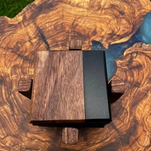 ที่รองแก้วไม้ทรงสี่เหลี่ยมหรูหราสไตล์คลาสสิกสำหรับใช้ในห้องครัวในราคาที่เหมาะสม - Product Image 1