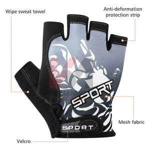 Gants de vélo demi-doigts pour enfants, antidérapants, amortissants, pour vélo, par KARIMAN MANUFACTURING - Product Image 3