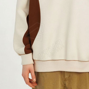 Venta al por mayor logotipo personalizado impreso hombres sudaderas sueltas cuello redondo de gran tamaño pulóver hombres sudaderas - Product Image 4