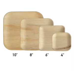 Platos de Hoja de Palma de Areca 100% Naturales y Orgánicos, Diseño de Lujo, Platos de Alta Calidad para Comida en Casa, Patrón Único - Product Image 3
