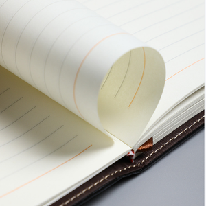 Cuaderno A4 PU de cuero suave con logotipo Deboss personalizado más barato certificado FSC, diario de páginas rayadas de 100 gramos - Product Image 4