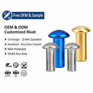 Rivet de bateau à tête en forme de champignon personnalisé, en acier inoxydable, M4 M6 M8, tête en dôme, tête en forme de champignon, <span class=keywords><strong>rivets</strong></span> solides en acier inoxydable - Product Image 1