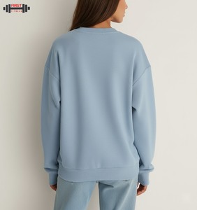 Sudadera de Forro Polar Grueso de 300g con Cuello en V para Mujer, Diseño Frontal Personalizado, Poliéster/Algodón, Estilo Urbano, Transpirable - Product Image 2