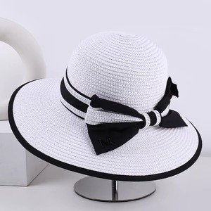 Sombrero de sombrilla de nailon de primavera y verano a la moda con decoración de lazo transpirable cómodo para viajes al aire libre vacaciones en la playa - Product Image 3