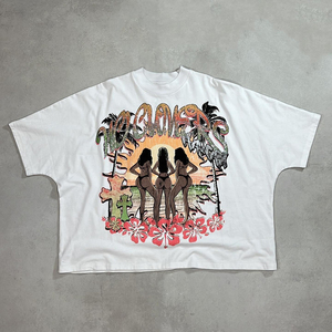 Tee Manufacturer Custom Heavyweight Cotton T-shirt <b>Screen</b> Print Oversized Tshirts Graphic Vintage Boxy Fit Cropped high quality - Product Image 4