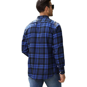 Camisas de Franela de Manga Larga para Hombre, Cuello Alto, Color Sólido, de Alta Calidad, Transpirables y Ecológicas, Disponibles en Todos los Colores - Product Image 4