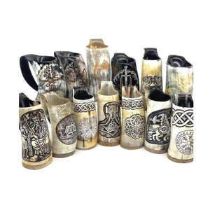 Mug en corne de buffle poli de haute qualité, élégant, écologique, nouveau design, portable, pour bar, fête, thème animal, bière - Product Image 3