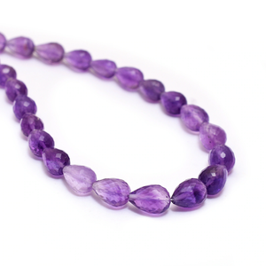 Perles en améthyste naturelle africaine facettées en forme de goutte d'eau, qualité AAA+, 5x8mm-7x10mm, pierres semi-précieuses pour bijoux - Product Image 5
