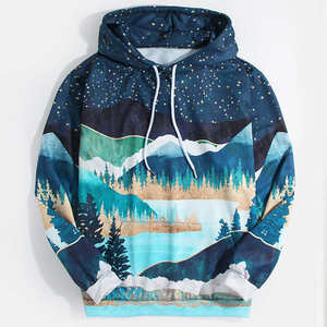 เสื้อฮู้ดดี้ผู้ชายดีไซน์สวยงาม พิมพ์ลายแบบซับลิเมชั่น คุณภาพดีเยี่ยม ขายดี มีไซส์ใหญ่ ระบายอากาศได้ดี รับสกรีนโลโก้ด้านหน้าตามแบบที่ต้องการ - Product Image 1