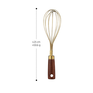 Batteur à œufs en acier inoxydable <span class=keywords><strong>EB08</strong></span> avec manche en bois Fouet à crème manuel pour la cuisine domestique Utilisation de la pâtisserie - Product Image 4