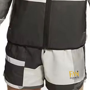 Ensemble professionnel deux pièces avec capuche zippée patchs personnalisés logo avant par Fasmic Industry pour hommes - Product Image 4