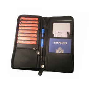 Nouveau Style Zipper Vente en gros Porte-cartes Portefeuille de voyage en cuir PU - Product Image 1