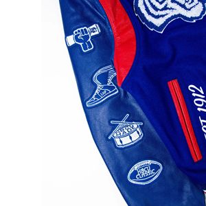 Chaqueta universitaria TSU personalizada-Parches de chenilla lavados de invierno impermeables y forro de lana de Estilo Vintage bordado - Product Image 2