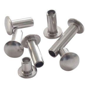 Remache semitubular de cabeza plana de acero inoxidable 304 316, remache semitubular de cabeza hueca para calzado y prendas de vestir - Product Image 1