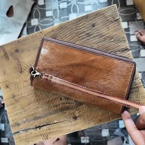 Nueva Cartera de piel de vaca Popular, bolso de mano de moda occidental para mujer, Cartera de piel de vaca de tamaño personalizado - Product Image 6