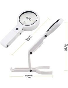 Lampada d'ingrandimento portatile o da tavolo con lente 5X/11X (Velamp LE037) - Product Image 5