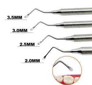 -Ain commercio all'ingrosso manuale dentale Gracey Bone Curette Set 4 buona qualità CE certificata classe II attrezzature per il riempimento dei denti di pulizia - Product Image 3