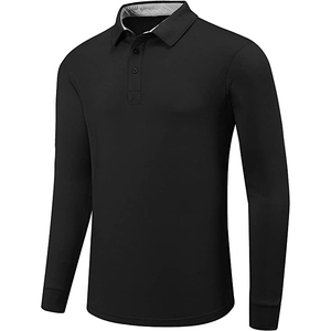 เสื้อโปโลแขนยาวสำหรับผู้ชาย, ใหม่ฤดูร้อนผ้าฝ้ายลำลองระบายอากาศน้ำหนักเบาแห้งเร็วหลากสี - Product Image 2