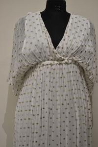 Eleanor Elegant <b>White</b> <b>Dress</b> for Adults Solid Pattern Drape with Natural Waistline Straight Silhouette for <b>Summer</b> - Product Image 2