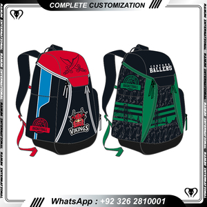 Customizable Casual Zipper Blue Black Unisex USA Polyester Basketball <b>Backpack</b> <b>Waterproof</b> 2023 - Product Image 6